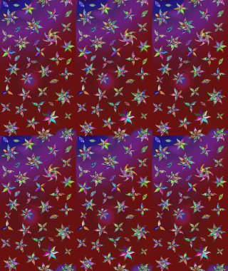 Raster stili kumaş deseni. Çiçekler suluboya çizim deseni.