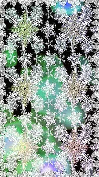 Trendy seamless Floral Pattern In Raster illustration. Flat Flower Elements Design. Beautiful fabric pattern. Colour Summer Theme seamless pattern Background.