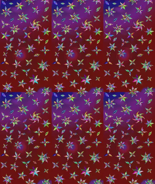 Raster stili kumaş deseni. Çiçekler suluboya çizim deseni.