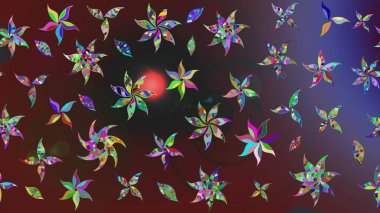 Çiçeksel mor çizim deseni. Raster çiçek izi. Klasik taslak çizimi.