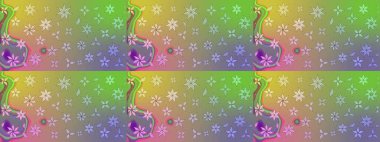 Çiçekli güzel suluboya desen. Raster illüstrasyonu. Tarafsız renklerde.