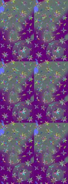 Sketch Floral Pattern in Raster illustration. Fancy fabric pattern. Colour Spring Theme sketch pattern Background. Flat Flower Elements Design.