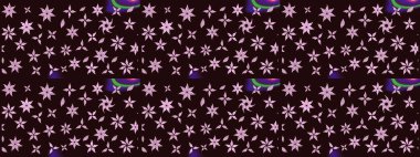 Renkli Yaz Temalı eskiz kalıbı. Düz Çiçek Elementleri Tasarımı. Güzel kumaş deseni. Raster illüstrasyonunda çiçek deseni çizimi.