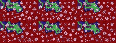 Renkli Bahar Teması eskiz kalıbı. Raster illüstrasyonundaki çiçek desenli çizim. Düz Çiçek Elementleri Tasarımı. Güzel kumaş deseni.