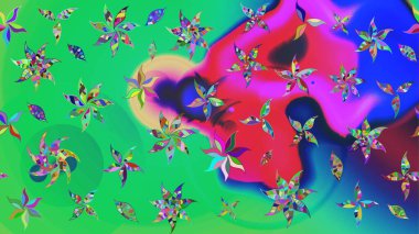 Çiçekli eskiz arkaplanı. Çocuk stili. Düz Çiçek Elementleri Tasarımı. Renkli Bahar Teması çizim şablonu.