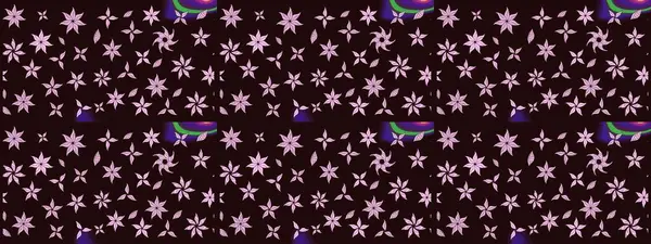 Renkli Yaz Temalı eskiz kalıbı. Düz Çiçek Elementleri Tasarımı. Güzel kumaş deseni. Raster illüstrasyonunda çiçek deseni çizimi.