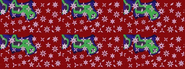 Renkli Bahar Teması eskiz kalıbı. Raster illüstrasyonundaki çiçek desenli çizim. Düz Çiçek Elementleri Tasarımı. Güzel kumaş deseni.