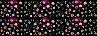 Sketch Colour Spring Theme eskiz kalıbı. Siyah renkli çiçekler. Düz Çiçek Elementleri Tasarımı. Sevimli çiçek raster deseni.