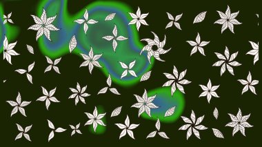 Çiçekli karalama şeklinde Raster çiçek deseni. Nazik, narin çiçek arkaplanı. Gri renkli çiçekler.