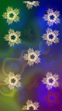 Raster Noel soyut renkli arka plan ve tatlı kar tanesi. Kar taneli Noel arkaplanı. Kış soyut geçmişi. Raster illüstrasyonu.