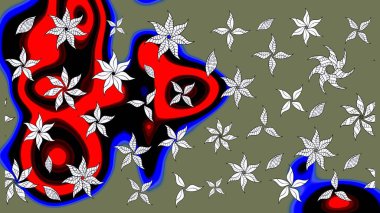 Suluboya, elle çizilmiş. Vadinin yeşil renkli çiçekleri. Raster - stok. Taslak arkaplan deseni.