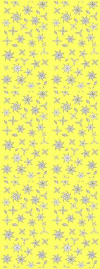 Çiçek deseni. Raster illüstrasyonu. Şatafatlı bahar bahçesi dokusu. Çiçek çizimi arkaplanı.