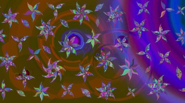 Raster stili kumaş deseni. Çiçekler suluboya çizim deseni.