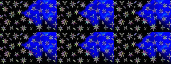 Raster illüstrasyonu. Modaya uygun kumaş deseni. Küçük çiçekteki sevimli çiçek deseni. Tony 'nin kumaş desenini çiz.