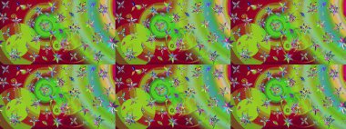 Raster illüstrasyonu. Kumaş, tekstil, duvar kağıdı baskısı için. Raster. Tomurcukları çiçek olan sevimli bir çiçek deseni. Eskiz geçmişi. Antika retro tarzı.