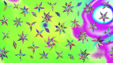 Küçük yeşil çiçeklerle oldukça eski bir besin torbası deseni. Tekstil, kumaş, kapaklar, duvar kağıtları, baskı, paket, koleksiyon defteri, örgü, dekupaj için çiçek arkaplanı..