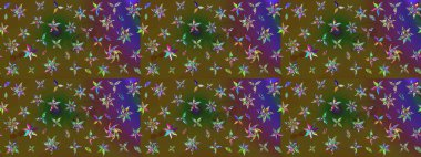 Tony 'nin kumaş kalıbını çiz. Küçük çiçekteki sevimli çiçek deseni. Raster illüstrasyonu. Modaya uygun kumaş deseni.