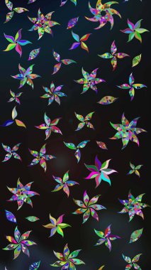 Çiçek desenli raster, gri çizgi grafik desenli soyut raster arkaplan. Modern stil dokusu.