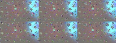 Çiçekli, yapraklı, çiçek desenli eskiz. Raster illüstrasyonu. El çizimi.