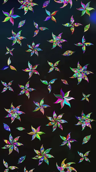 Raster illüstrasyonundaki çiçek desenli çizim. Gri renkli çiçekler.