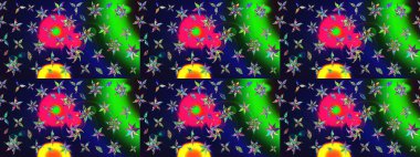 Renkli Bahar Teması eskiz kalıbı. Gri renkli, zarif çiçek buketli suluboya. Düz Çiçek Elementleri Tasarımı. Raster illüstrasyonu.