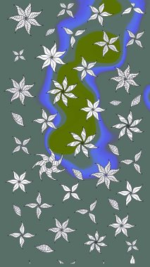 Tarafsız renklerde çiçekler. Küçük çiçekte sevimli çiçek deseni var..