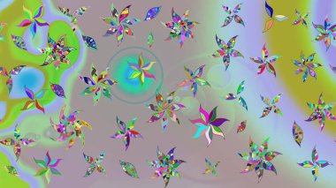 Raster - stok. Tarafsız çiçekli eskiz deseni, suluboya çiçek deseni, sevimli çiçek, duvar kağıdı, kart veya kumaş için fayanslı.