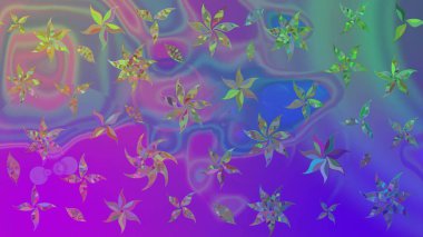 Renkli Bahar Teması eskiz kalıbı. Düz Çiçek Elementleri Tasarımı. Parlak arkaplan eskiz desenli çiçekli fantezi tasarımı.