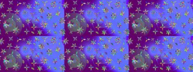 Raster çiçek desenli çiçek deseni, yapraklar, dekoratif elementler, sıçrama, lekeler, el çizimi kontur çizgileri ve Doodle çizim stili, grafik raster çizim çizimi.