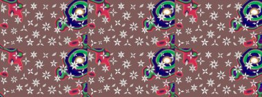 Güzel kumaş deseni. Küçük bir çiçekte eskiz deseni. Hoş bir çiçek geçmişi var. Raster illüstrasyonu.