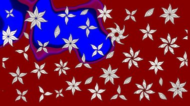 Düz Çiçek Elementleri Tasarımı. Kırmızı renkte çiçekler. Çiçekli eskiz çizimi. Renkli Yaz Teması çizim şablonu.