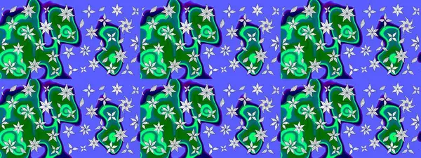 Organik motif arka planı. Çizim kalıbı. Raster illüstrasyonu. Ultraviyole kumaş deseni.