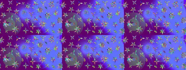 Raster çiçek desenli çiçek deseni, yapraklar, dekoratif elementler, sıçrama, lekeler, el çizimi kontur çizgileri ve Doodle çizim stili, grafik raster çizim çizimi.