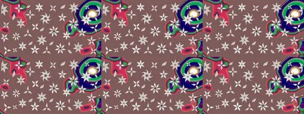 Güzel kumaş deseni. Küçük bir çiçekte eskiz deseni. Hoş bir çiçek geçmişi var. Raster illüstrasyonu.