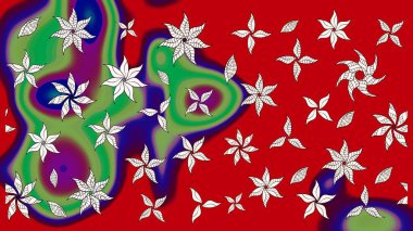 Raster illüstrasyonu. Küçük çaplı çiçeklerdeki basit şirin desenler. Tekstil veya kitap kapakları, imalat, duvar kağıtları, baskı, hediye paketi ve yapıştırma kitabı için çiçek eskiz geçmişi.