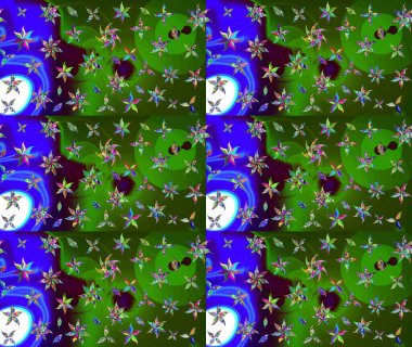 Çiçek deseni. Şatafatlı bahar bahçesi dokusu. Raster illüstrasyonu. Çiçek çizimi arkaplanı.