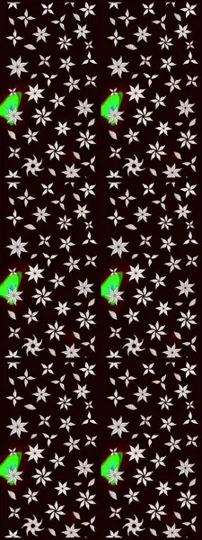 Yaprak ve çiçeklerin suluboya resimleri, siyah renklerde çizimler. Raster illüstrasyonu. Nazikçe, bahar çiçekleri siyah renklerde.