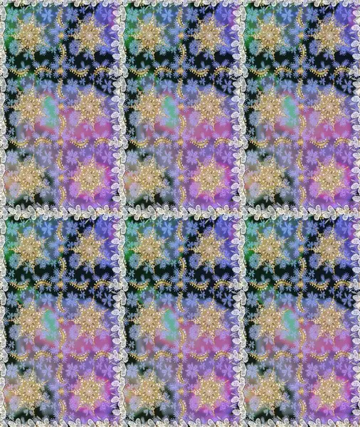 Soyut bir arkaplan çiz. Raster illüstrasyonu. Oriental raster klasik nötr ve altın desenli.