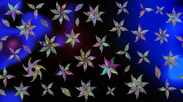 Modaya uygun kumaş deseni. Sevimli çiçek raster deseni. Düz Çiçek Elementleri Tasarımı. Renkli Yaz Teması çizim şablonu.