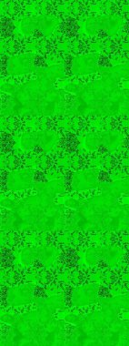 Eski usul. Kumaş, tekstil, duvar kağıdı baskısı için. Raster illüstrasyonu. Eskiz geçmişi. Renkli desenli eskiz deseni, yeşil ve mavi çiçekler ve dekoratif elementler.