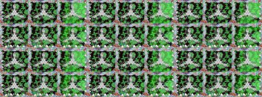 Raster. Yeşil renkli güzel çiçeklerle kusursuz desen, suluboya çiçek deseni, duvar kağıdı, kart ya da kumaş için fayanslı..