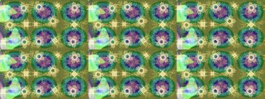 Tarafsız, altın elementli yeşil ve mavi renkler. Çiçek desenli altın metal. Altın şablonu çiz. Raster altın çiçek süsü brokar kumaş ve cam desenli..