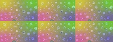 Çiçek desenli çizim. Raster illüstrasyonu. Asya tekstil tarzında. Güzel kumaş deseni. Renkli Bahar Teması eskiz kalıbı. Düz Çiçek Elementleri Tasarımı.