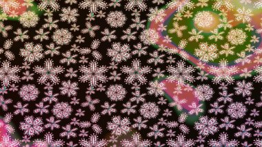 Hediye ambalaj kağıdı, tebrik kartları, posterler ve pankart tasarımı. Raster düz çiçek çizim deseni. Siyah renkte çiçekler.