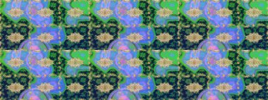 Raster geleneksel altın eskiz deseni mavi renklerde. Barok tarzında eskiz doğulu süsü..