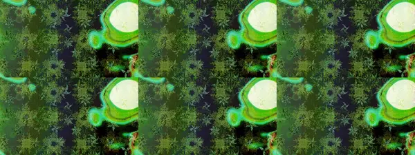 Suluboya çizim kalıbı. Çiçekler suluboya tarzında yeşil renkte. Çiçek izi.