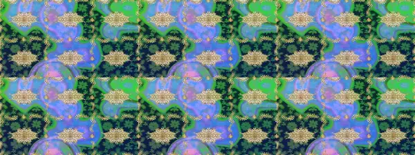 Raster geleneksel altın eskiz deseni mavi renklerde. Barok tarzında eskiz doğulu süsü..