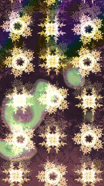 Raster illüstrasyonu. Kahverengi renkte sevimli çiçekler. Küçük çiçekli basit bir çiçek çizimi. Moda baskısı, albüm, ambalaj kağıdı, duvar kağıdı için zarif dekoratif süslemeler..