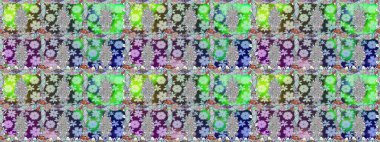 Renkli Bahar Temalı Kusursuz Arkaplan. Düz Çiçek Elementleri Tasarımı. Raster illüstrasyonunda kusursuz çiçek deseni. Güzel kumaş deseni.