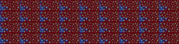 Çocuksu tasarım. Kırmızı arka planda. Elle çizilmiş çiçek desenli Raster çizimi. Tekstil, kumaş, ambalaj, hatıra defteri için güzel çiçek arkaplanı..